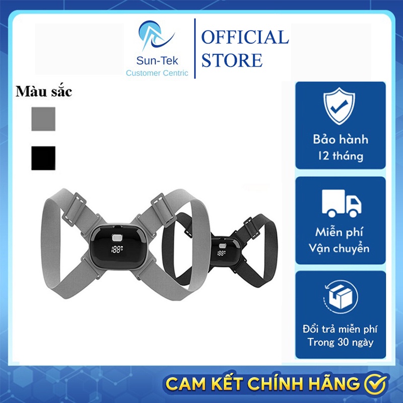 Đai chống gù lưng thông minh Smart Pose, Đai lưng chống gù trẻ em, người lớn cảm biến rung cảnh báo ngồi sai tư thế