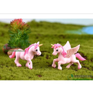 Ngựa Pony, ngựa thiên thần có cánh, quà tặng đồ trang trí tiểu cảnh sân vườn