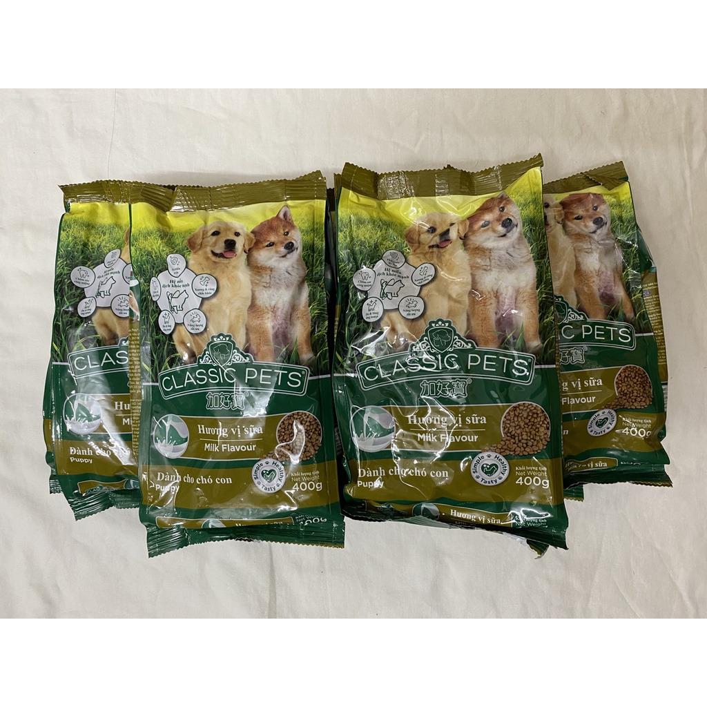 Thức ăn hạt Classic pet dành cho chó con vị sữa 400g