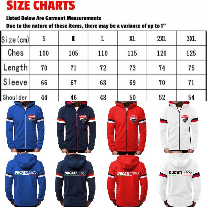 Đang Giảm Giá Mới Áo Khoác Hoodie Thể Thao Có Khóa Kéo Thời Trang Thu Đông Cho Nam Ducati Corse Moto Gp Racing Logo Lớn