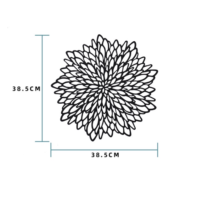 Miếng lót bàn ăn dạng tròn bằng nhựa PVC 38cm, tấm lót bình hoa trang trí Adela.T14