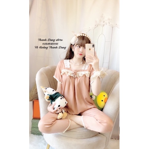 Bộ đồ mặc nhà phối ren | BigBuy360 - bigbuy360.vn