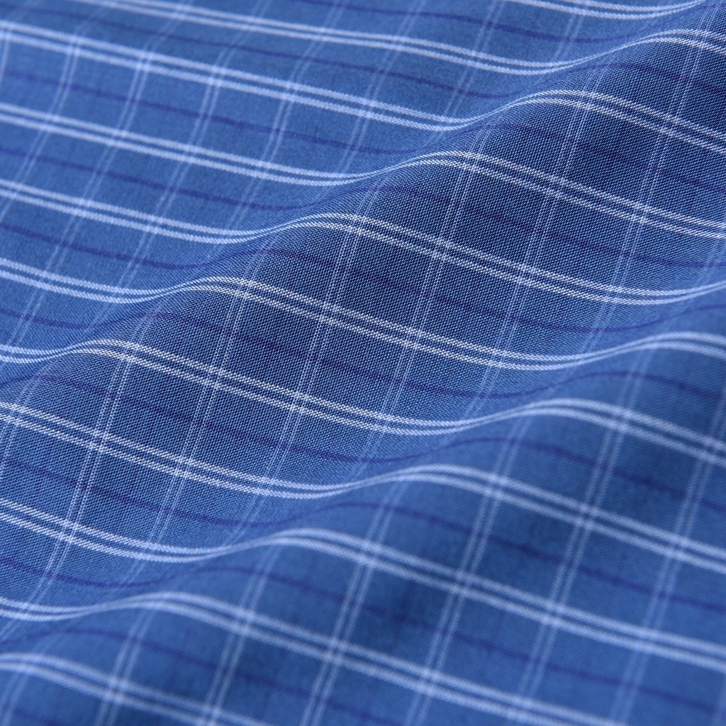 Áo Sơ Mi Nam Ngắn Tay Owen BA22674NT Cộc Tay Công Sở Cao Cấp Màu Xanh Kẻ Caro Nhỏ Vải Sợi Tre Dáng Body Fit Tà Bằng | BigBuy360 - bigbuy360.vn