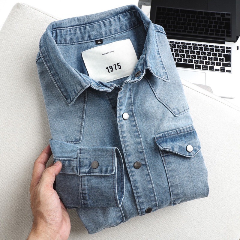 Áo sơmi nam demin cao cấp unisex hàng xuất xịn - áo khoác | BigBuy360 - bigbuy360.vn