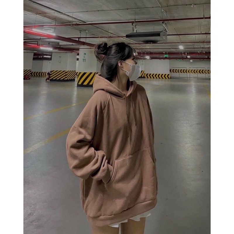 [Có size] Áo hoodie trơn basic unisex loại đẹp mũ 2 lớp