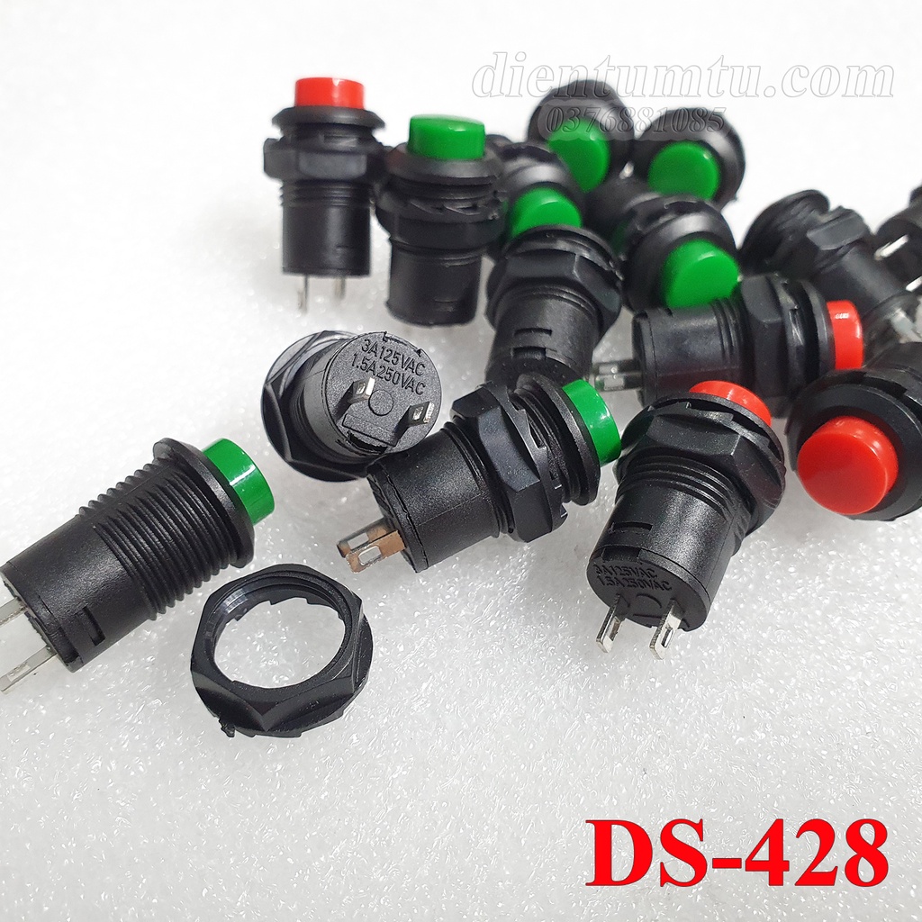 Nút nhấn tự giữ DS-428 12mm (Nút nhấn giữ)