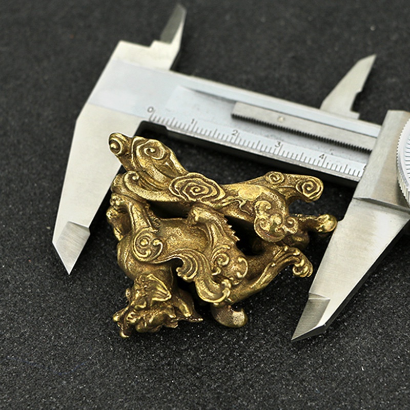 Tượng hình rồng cung hoàng đạo bằng đồng phong cách trung hoa kích thước nhỏ nhắn may mắn