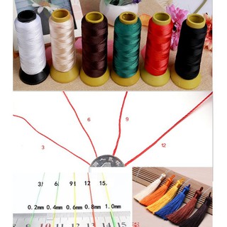 cuộn nylon 210D màu trắng nhiều size làm tua rua- cuộn lớn 33k