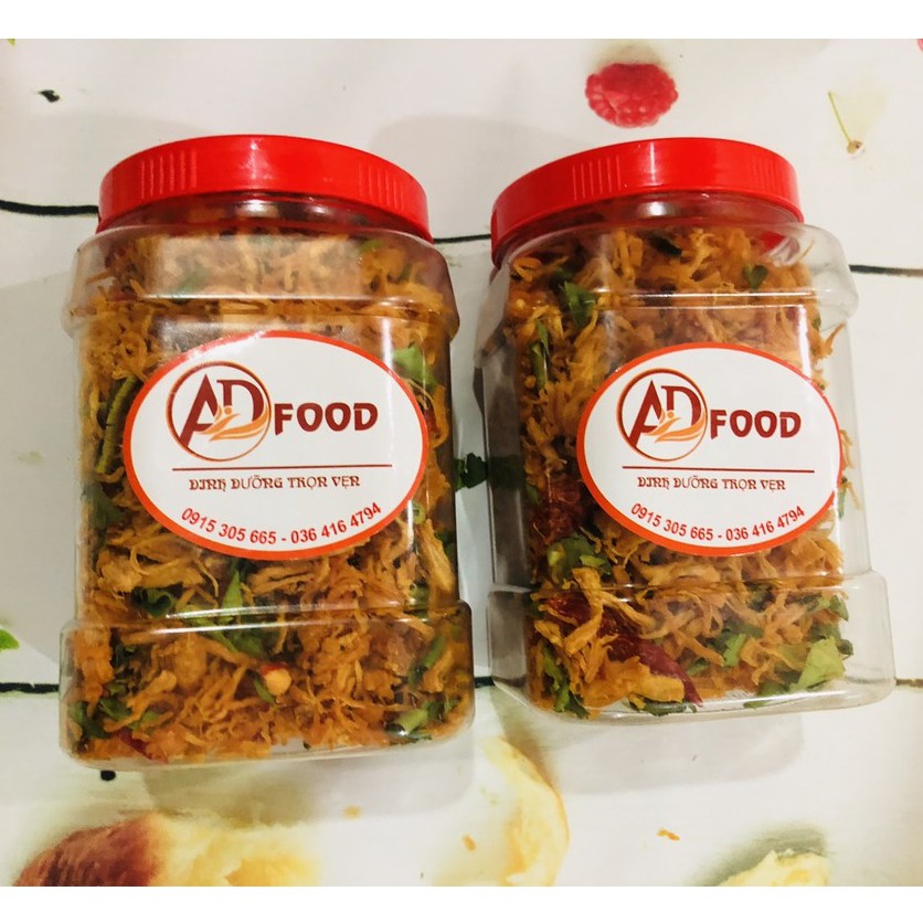 combo 1kg khô gà lá chanh đóng hộp 500g