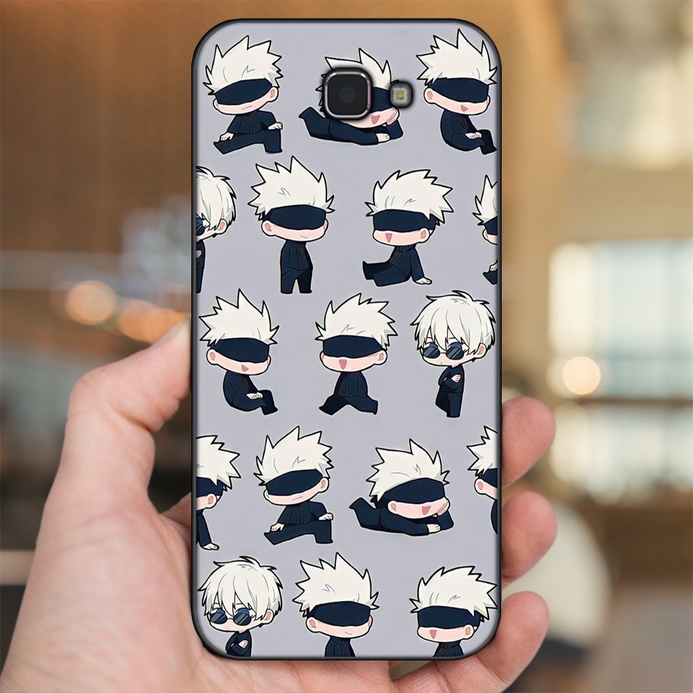 Ốp lưng Samsung J5 Prime, J7 Prime viền đen in hình Satoru Jujutsu Kaisen