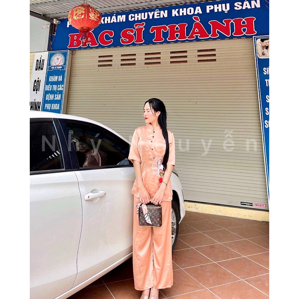 (HCM) Bộ Lễ Đi Chùa Đính Dây May Mắn Tài Lộc Lụa Satin