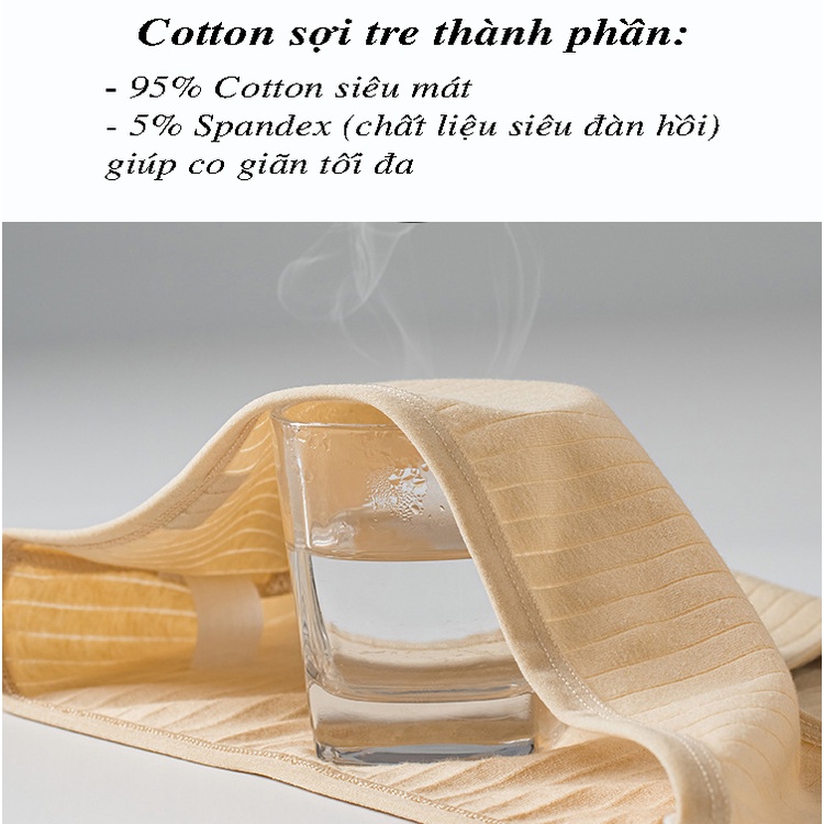 Quần lót nữ kháng khuẩn gân tăm Size L,XL. Quần lót cotton sợi tre màng kháng khuẩn xuất Pháp. | BigBuy360 - bigbuy360.vn