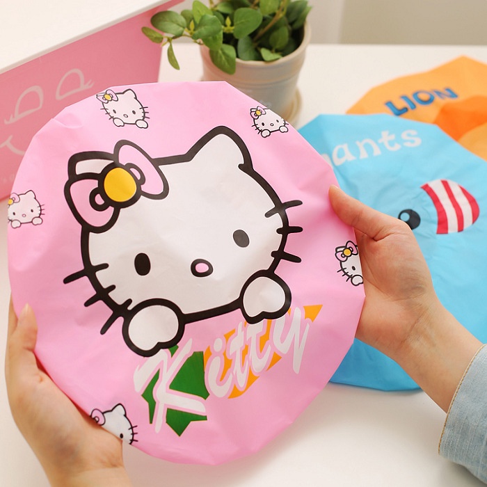 Nón Tắm Trùm Đầu Trang Điểm Rửa Mặt Tiện Lợi, Mũ Tắm Trùm Tóc Chống Nước