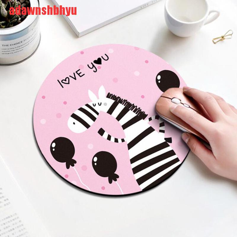 Đệm Lót Chuột Máy Tính Bằng Cao Su Hình Tròn Chống Trượt Họa Tiết Động Vật Hoạt Hình