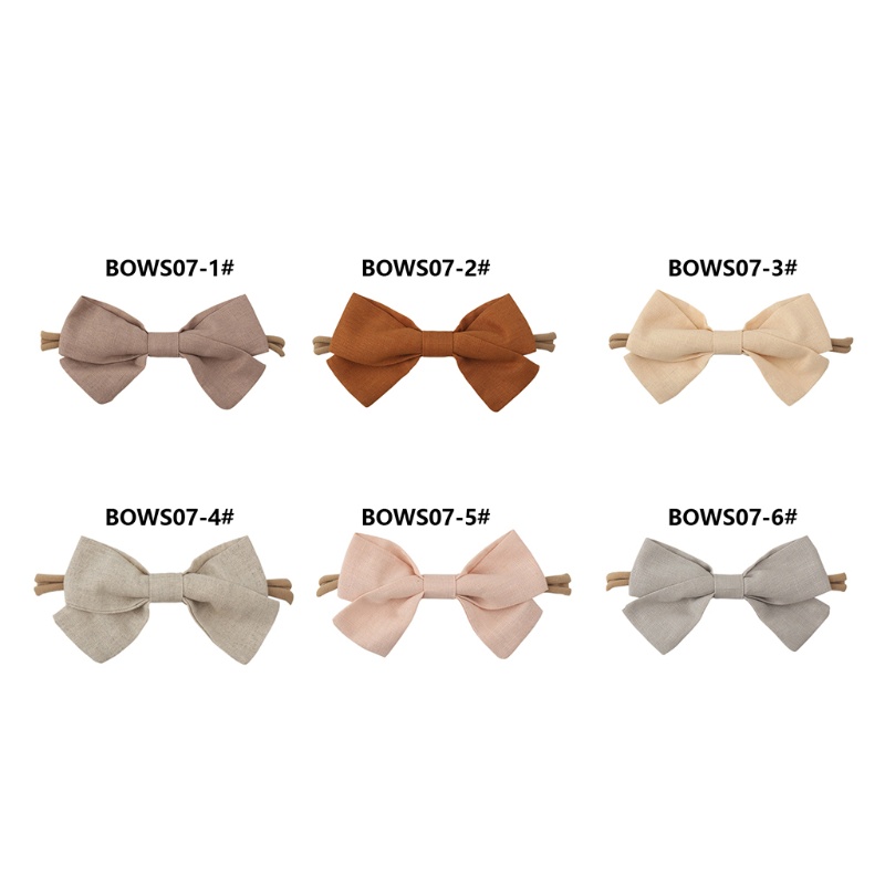 Băng Đô Vải Lanh Co Giãn Thắt Nút Dành Cho Bé Sơ Sinh