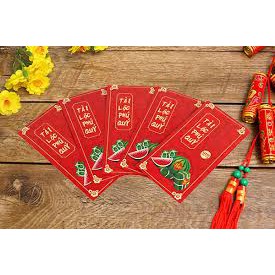 Set 10 lì xì 2021 hot hit cực chất-tặng kèm túi đựng