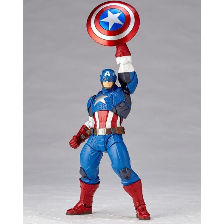 🌟GIÁ TỐT NHẤT🌟 Mô Hình Đội Trưởng Mỹ Captain America Revoltech Full Box