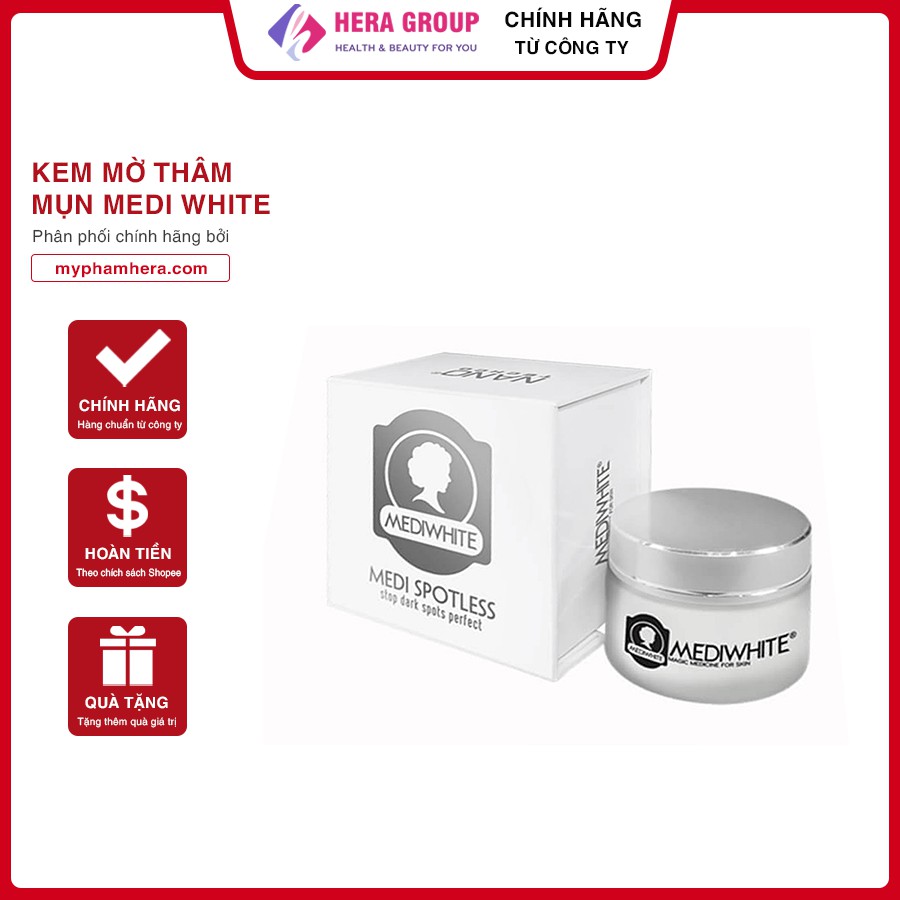 Kem Mờ Thâm Mụn Medi White - Medi Spotless - Kem Làm Mờ Thâm Mụn Sáng Da Medi White Chính Hãng