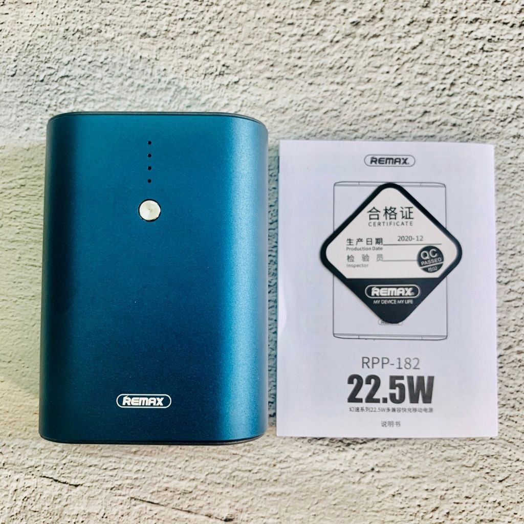 CHÍNH HÃNG  Sạc Dự Phòng Pin Dự Phòng Mini 9000mAh 22.5W Remax RPP - 182 (giao màu ngẫu nhiên)