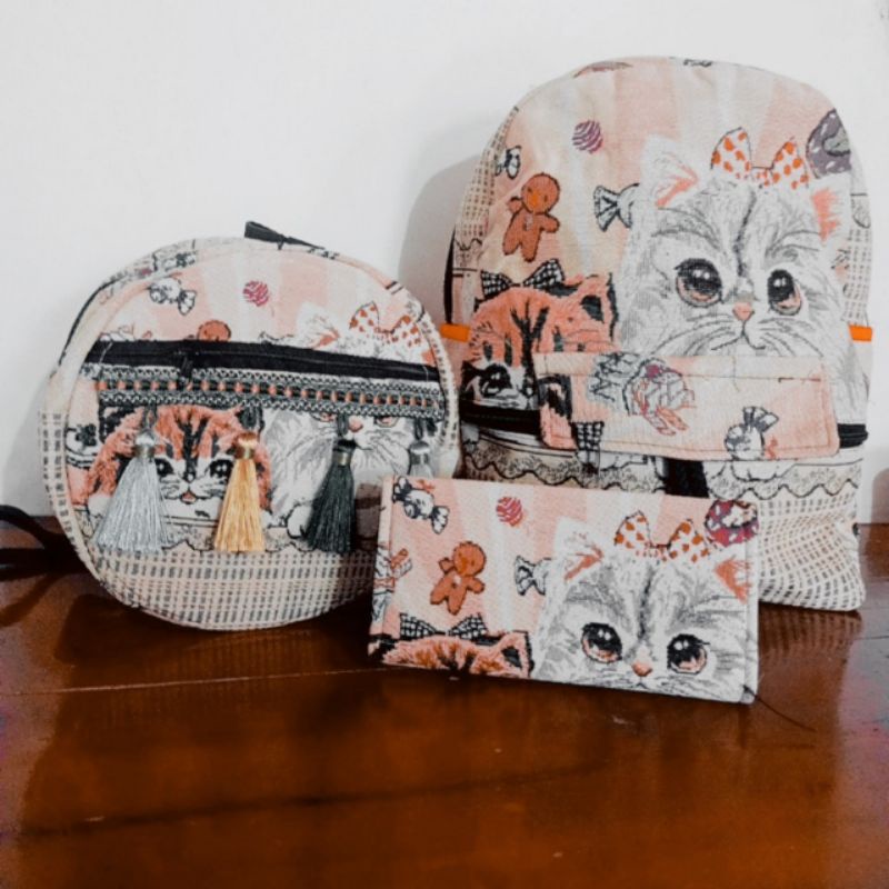 Combo balo to + balo nhỏ  + ví 130k