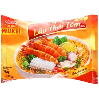 10 gói mì lẩu thái tôm miliket gói 75g
