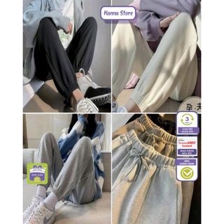 QUẦN JOGGER NỮ ỐNG RỘNG CÓ DÂY RÚT TÚI DÁNG QUẦN NỈ NỮ BO GẤU CHẤT VẢI TỔ ONG CAO CẤP