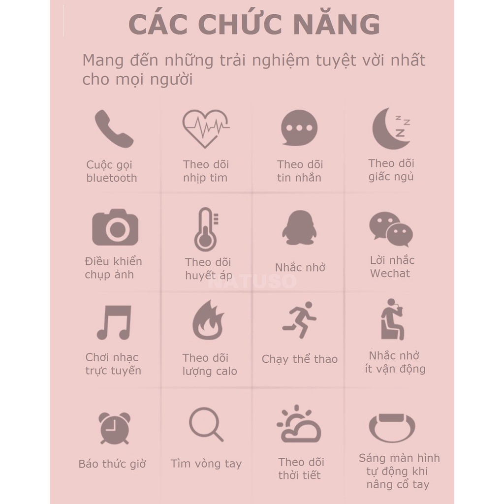 Đồng Hồ Thông Minh Y16 Vòng Đeo Tay Sức Khỏe Chống Nước Theo Dõi Nhịp Tim Bước Chân Tin Nhắn Cuộc Gọi Full...