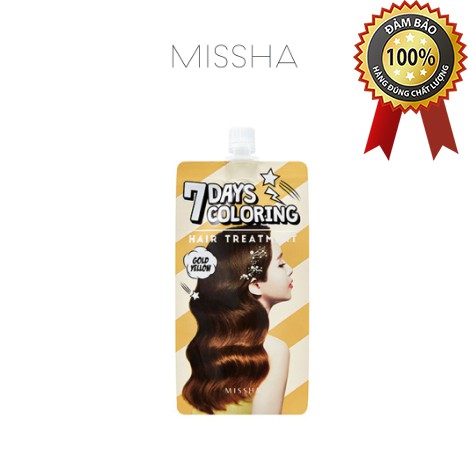 Thuốc Nhuộm Tóc 7 Ngày [Missha] 7 Days Coloring Hair Treatment (Gold Yellow) 25ml