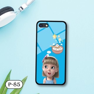 Ốp lưng kính 3D OPPO A71- cute