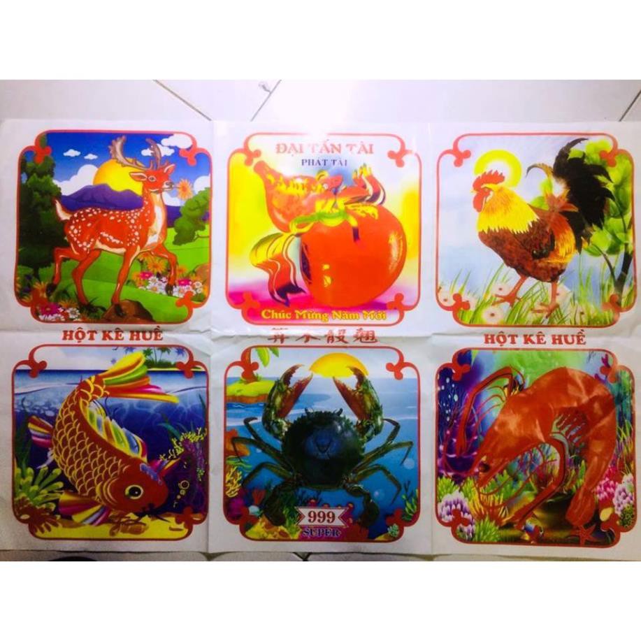 Đồ chơi Bầu Cua Tôm Cá xúc xắc Loại GIẤY Song Nguyên