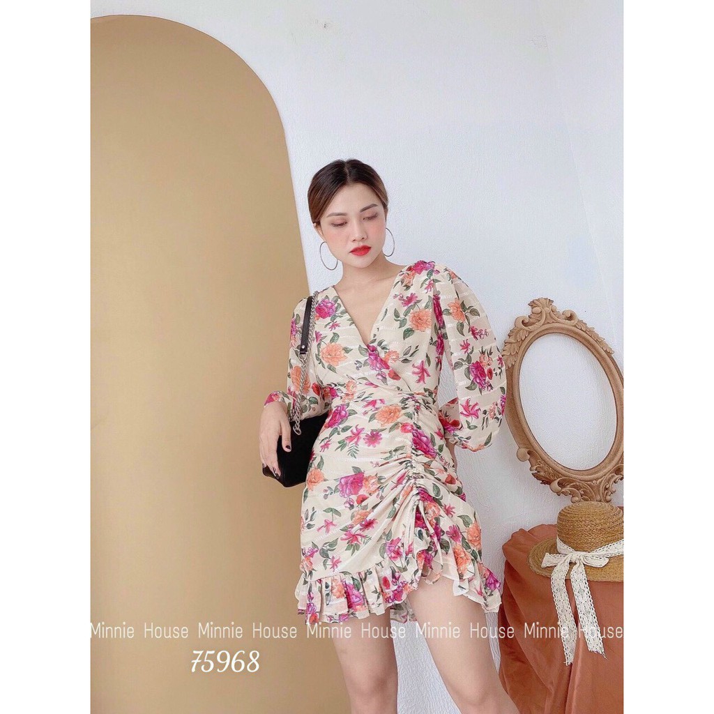 ĐẦM VOAN NHẬT HỌA TIẾT HOA LỤA SIÊU XINH , SIÊU ĐẸP , TÔN DÁNG CHO CÁC CHỊ EM