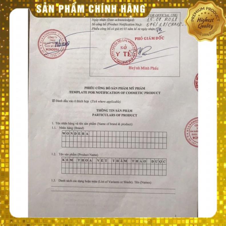 Kem thoa vết thâm Wondera 30g