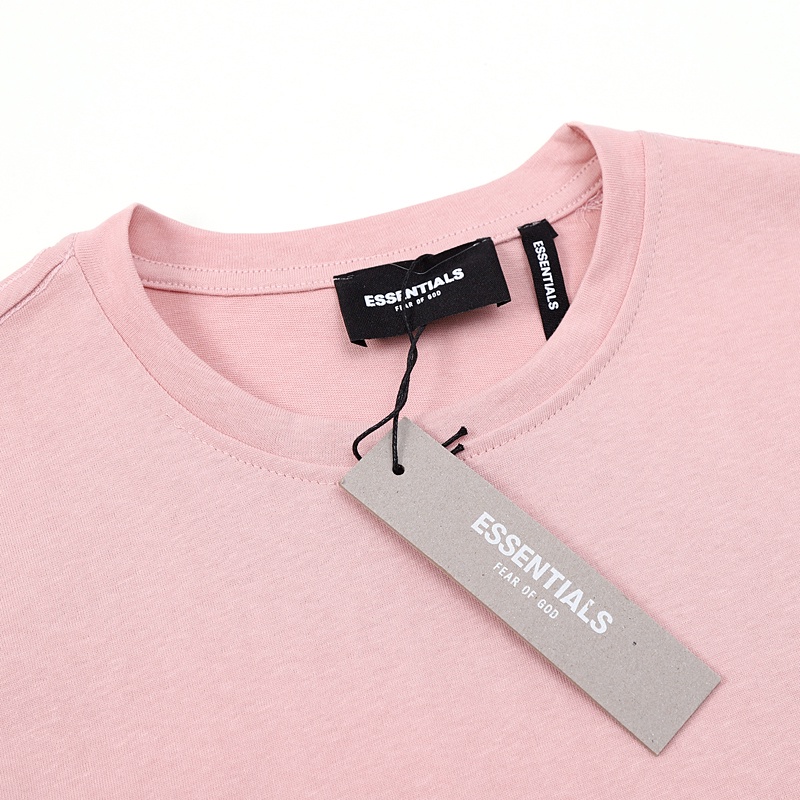 FEAR OF GOD Double Line ESSENTIALS 3M Back Reflective Letters Short Sleeve FOG High Street Couple T-Shirt Summer