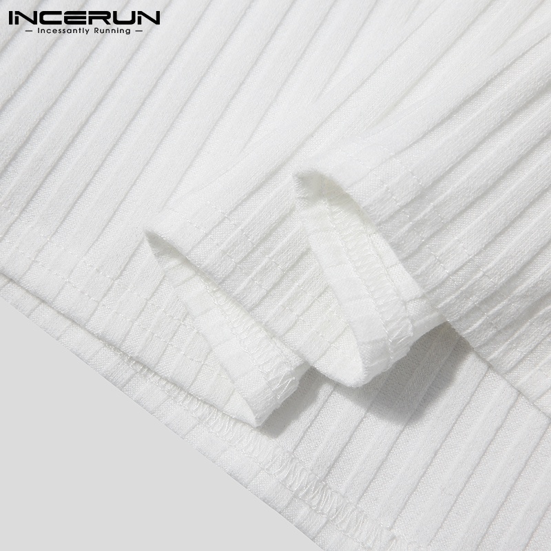 Áo ba lỗ thể thao INCERUN dáng ôm vừa vặn cổ tròn màu trơn thời trang hè cho nam