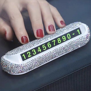 Bảng ghi số điện thoại đô xe ô tô đặt taplo gắn đá cao cấp trang trí taplo