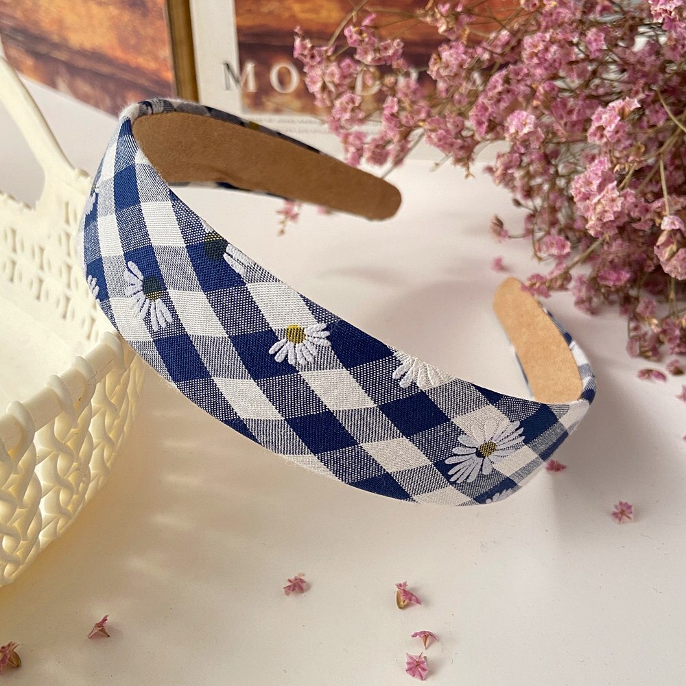 Băng Đô Vải Họa Tiết Hoa Cúc Xinh Xắn Cho Nữ