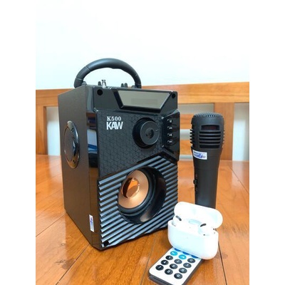 Loa Công Suất Lớn, Loa KAW  Hozito Cao Cấp Ver 2021 + TẶNG MIC HÁT, Loa Hat Karaoke Bluetooth Cầm Tay - Bảo hành 6 tháng