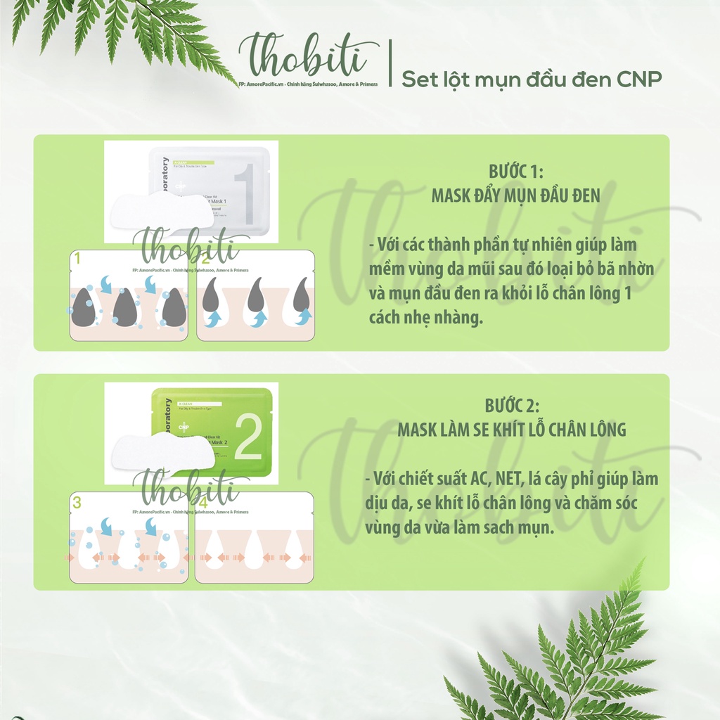 Kit Mặt nạ lột mụn đầu đen CNP LABORATORY Anti Pore Blackhead Clear