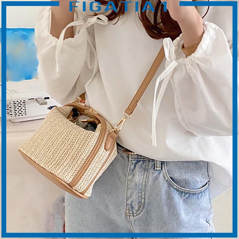 [Fiatia1] Túi Xách Tote Dệt Điều Chỉnh Được Thời Trang Mùa Hè Phong Cách Boho Đi Biển Dành Cho Nữ