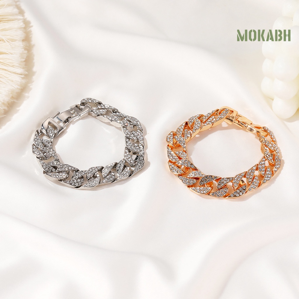 Vòng Tay Chuỗi Xích Đính Đá Thời Trang Cho Nữ