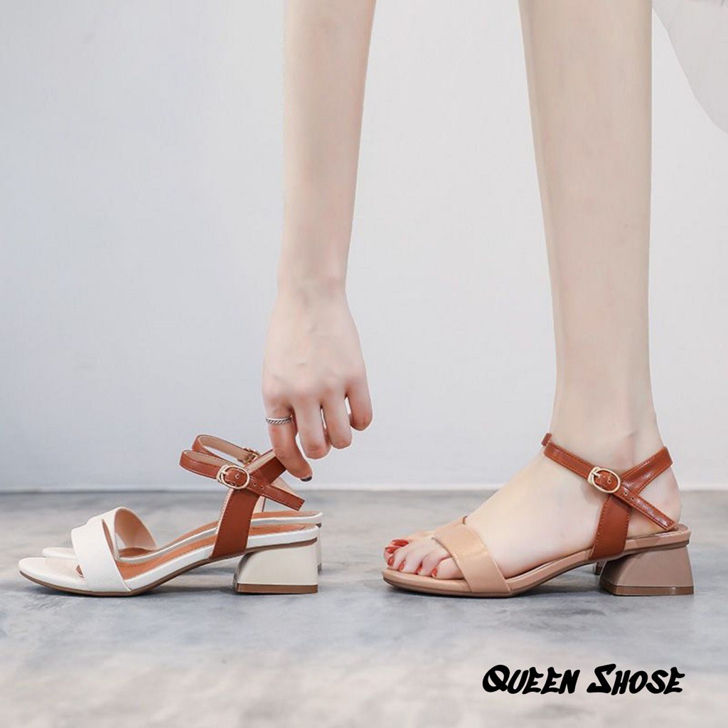 [BẢO HÀNH 12 THÁNG] Giày cao gót nữ quai mảnh đế vuông 4cm - Sandal cao gót thời trang phong cách Hàn Quốc