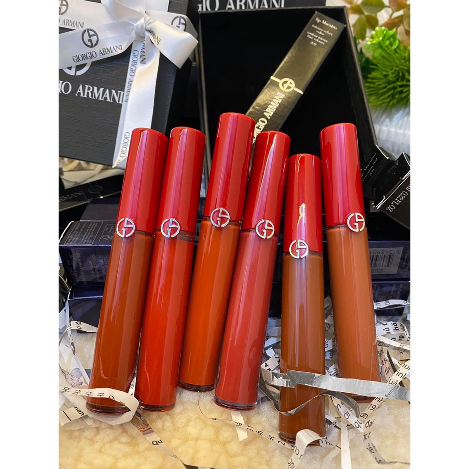 SALE Son kem Giorgio Armani Lip Maestro màu Hot Full size và mini, Son Giorgio Armani chuẩn auth, Bống cosmestics