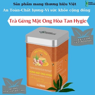 Trà gừng mật ong hòa tan Hygie tốt cho tiêu hóa tăng sức đề kháng hộp 250gr