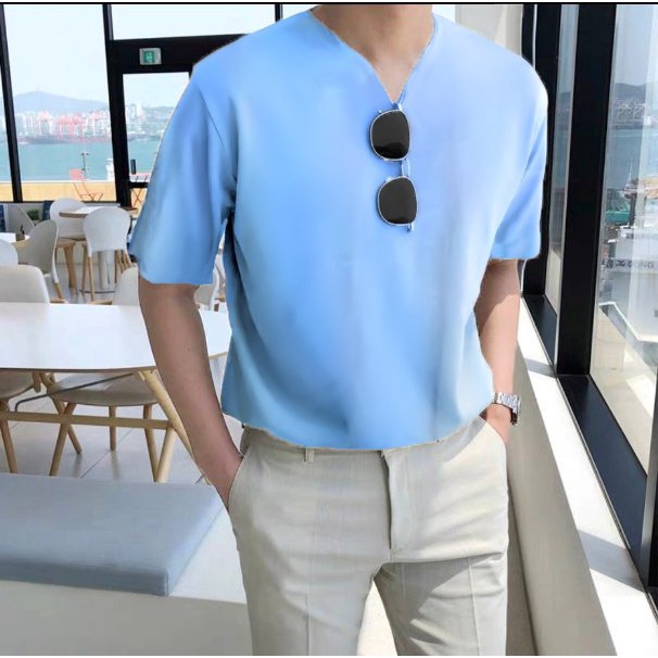 Áo thun Stee Cổ V VISUAL CVC - Giá sỉ Unisex