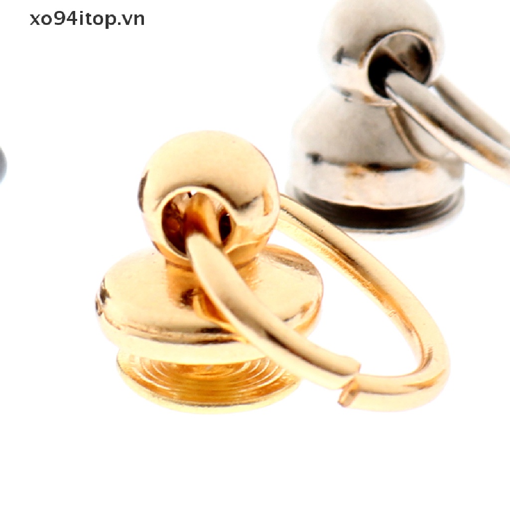 Xoitop Set 10 Phụ Kiện Đinh Tán Kim Loại Dạng Xoay Cho Túi Xách