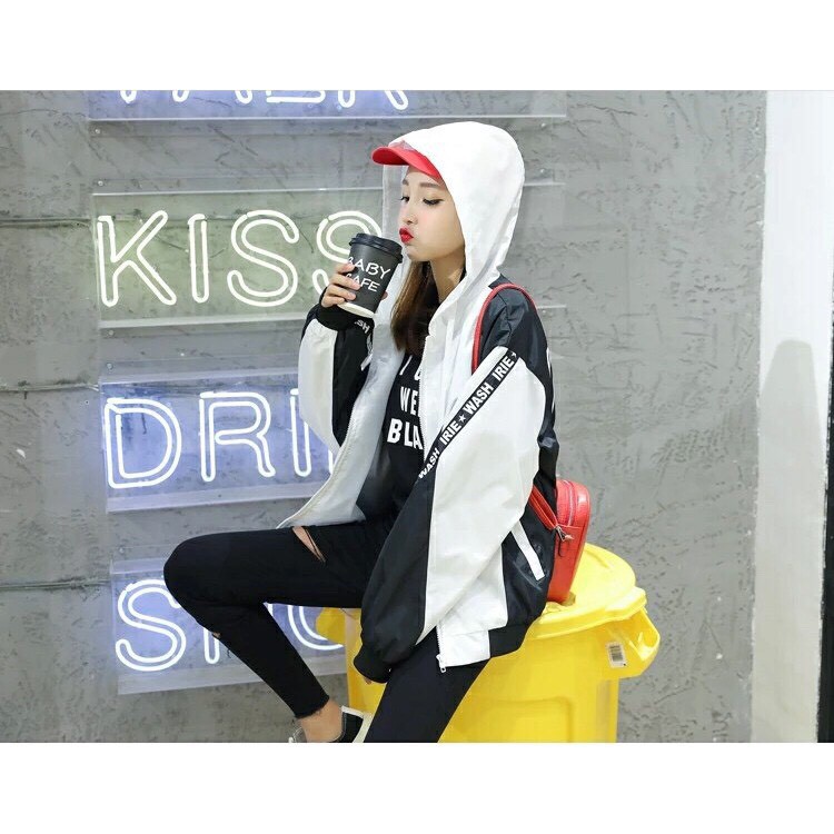 Áo khoác dù nữ thêu 'chim trên cành' siêu cute. | BigBuy360 - bigbuy360.vn