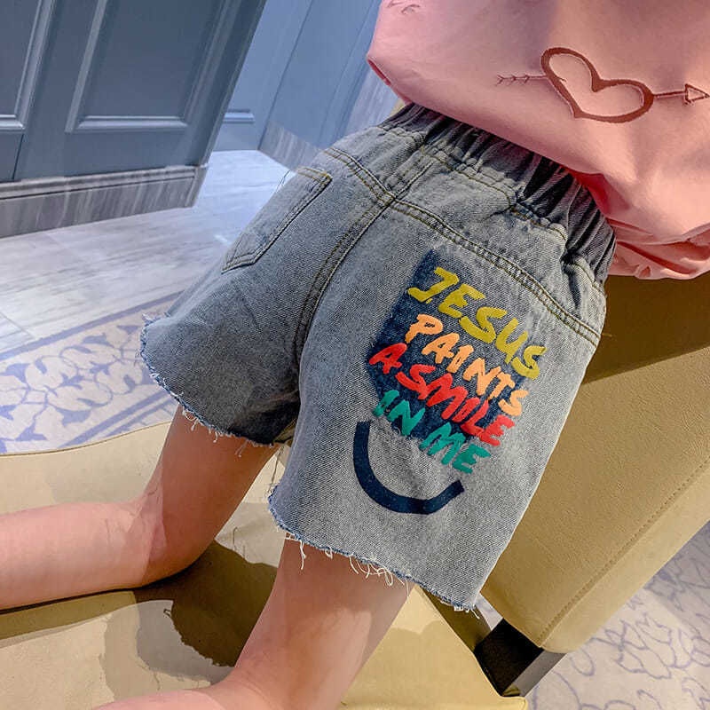 Quần Short Denim Thời Trang Hàn Quốc Dành Cho Bé Gái