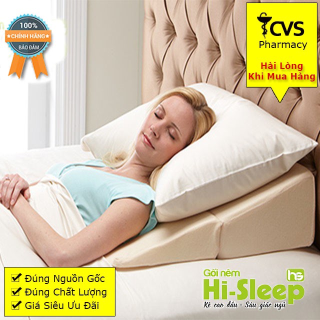 Gối Nêm HI-SLEEP (Hàng Chính Hãng) - Chống Trào Ngược Dạ Dày Cho Người Lớn