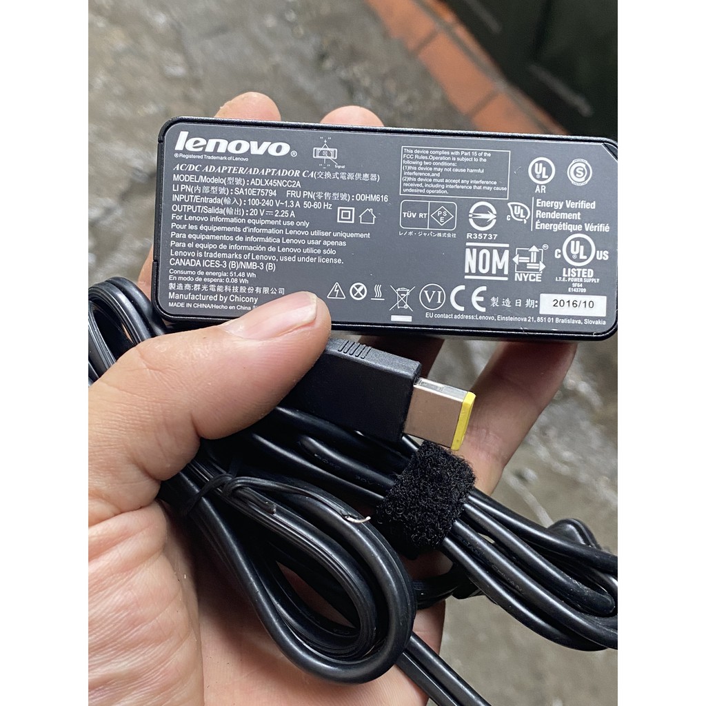 Dây sạc laptop lenovo ADLX45NCC2A 20V-2.25A (xịn) chính hãng lenovo