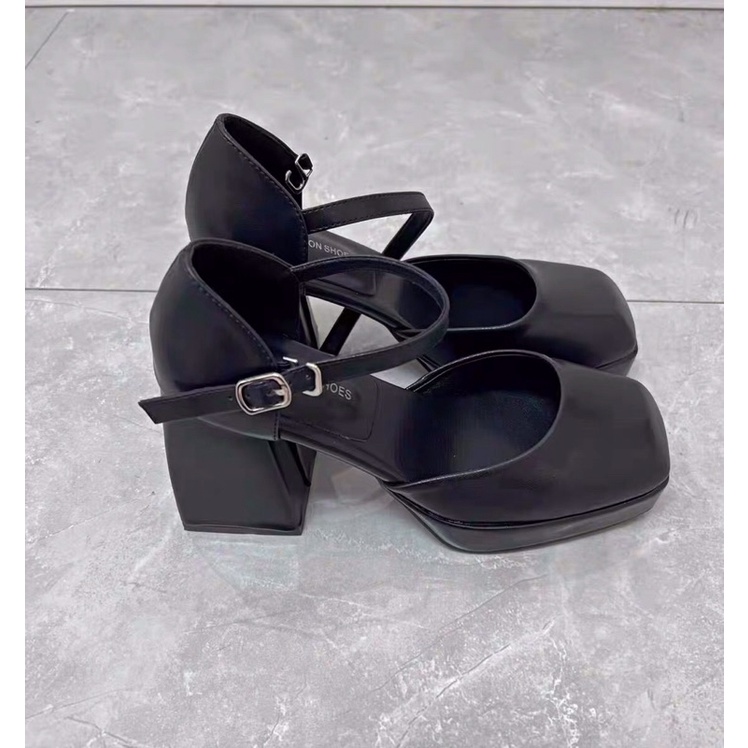 Giày mary jane sandal cài đế dày 9cm lolita phong cách vintage